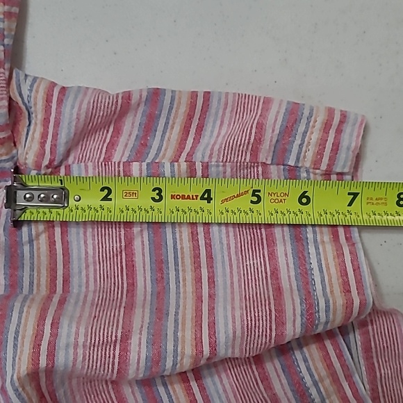 Talbots Striped Linen Blend Pullon Shorts size 10 - Picture 7 of 8